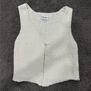 White Knit Vest by Sky to Moon